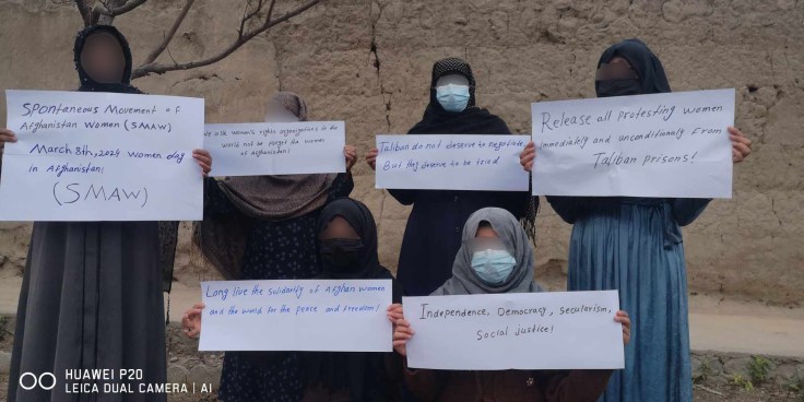 A release of the Spontaneous Movement of Afghan Women (SMAW), 8 March&nbsp;2024